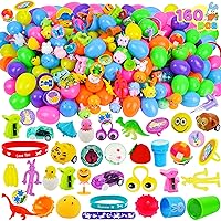 JOYIN 160 PCS Prefilled Easter Eggs with Assorted Toys, Easter eggs for Easter Basket Stuffers, Easter Egg Hunt Supplies, Easter Classroom Prizes, Easter Party Favor