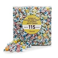 Bonelle Italian Candy SF 1 Pound Approx 115 Sugar Free Jelly Candy - Gummy Candy Individually Wrapped - Bag of Candy Fruities Chews For Party Favor, Candy Buffet and Candy Jar - Sugar Free Candy Bags Snacks For Adults & Kids - Sugar Free Gummies For Sharing With Family & Friends