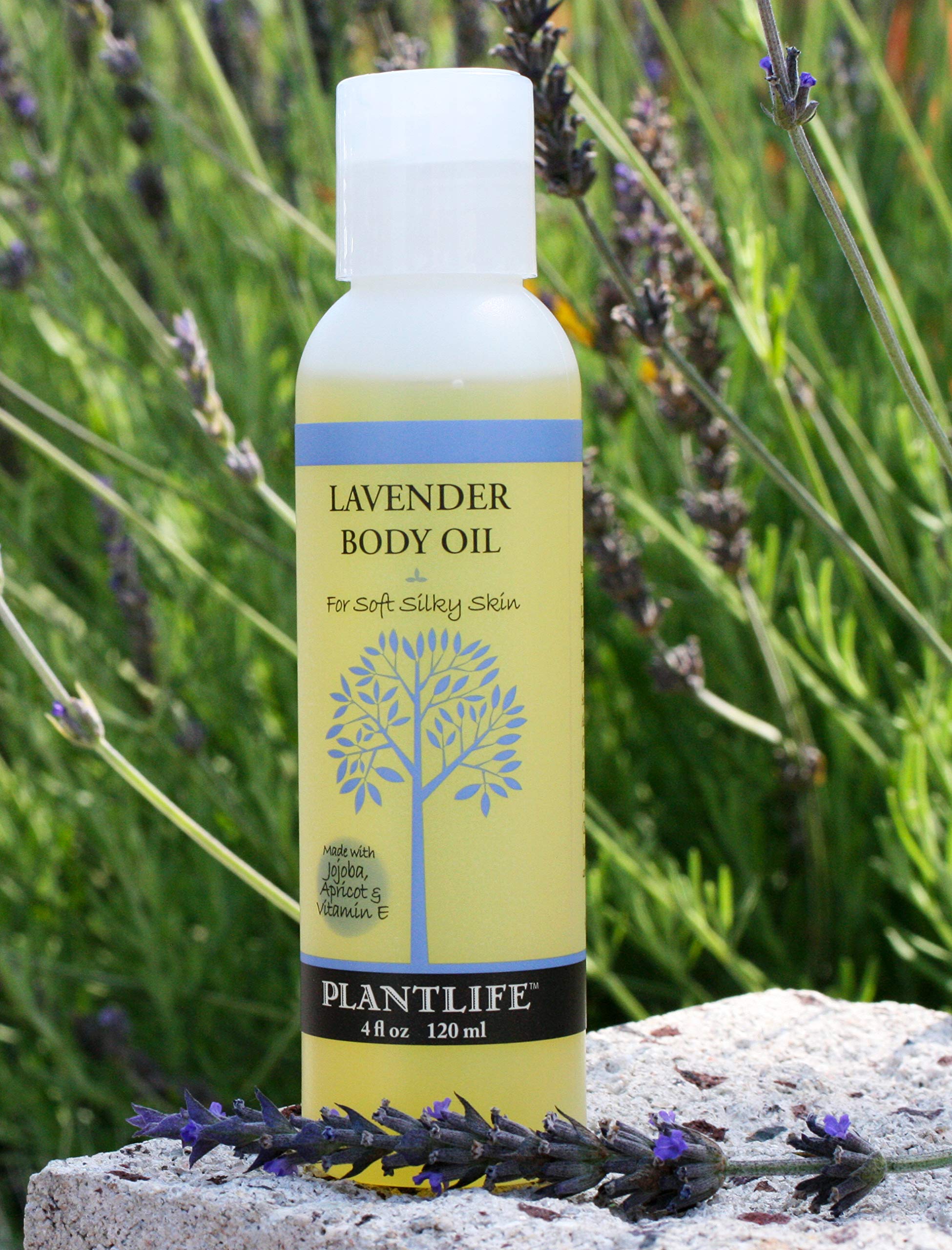Plantlife Lavender Body Oil - Formulated for Soft and Silky Skin Using Rich Plant Oils That Absorb and Leave a Light Aroma on the Skin - Made in California 4 oz