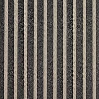 Discounted Designer Fabrics B615 Black Striped Jacquard Woven Upholstery Fabric by The Yard
