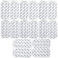 16 Large axion TENS Unit Electrode Pads 4x2'' - Replacement Pads with 2mm Pin Connector Lead Wire for TENS Machines and Muscle Stimulators | Reusable Self-Adhesive Rectangular Medical Electrodes