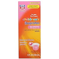 Children's Ibuprofen, Ages 2-11, Bubble Gum - 8 oz | Kids Pain Reliever & Fever Reducer | for Children Ages 2 to 11 Years | Ibuprofen Oral Suspension 100 mg/5 mL | Alcohol Free & Gluten Free