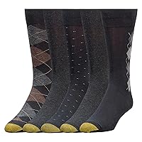 GOLDTOE Men's Argyle Dress Socks, Multipairs