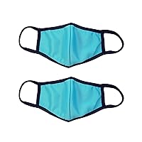 Reusable Washable Lightweight Neoprene/Cotton Face Mask (Turquoise) (Made in USA) (Multi- Pack)