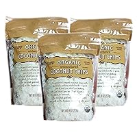 Trader Joe's Organic Unsweetened Coconut Chips (Pack of 3)