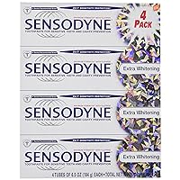 Sensodyne Extra Whitening Fluoride Toothpaste for Sensitive Teeth, 4 ct, 26 Oz