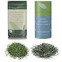 Issaku and Gokuzyo Aracha Tea Set from Japanese Green Tea Co – Premium 2-Piece Japanese Green Tea Assortment – Single Origin Loose-leaf Japanese Tea – Delicate Flavor