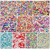 EHOPE Fake Sprinkles Polymer Sprinkles Faux Sprinkles Resin Sprinkles Clay Sprinkles For Resin Fake Candy Sprinkles for Nail Art DIY Crafts Cake Phone Case(10 Colors-120g)