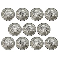 1959-1966 Set of 11 Silver Japanese 100 Yen Coins. Simple But Very Attractive 1960's Asian Design. 1 Troy Ounce Silver Weight. 100 yen (11 Coins) Circulated Graded by Seller