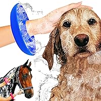 Drip Catcher Cuffs - Pet Bathing Tool for Dog Shower and Dog Bathtub - Dog Bathing Station Grooming Supplies and Horse Supplies for Horse Grooming Kit - Protective Dog Washing Tool - Blue 2 Set