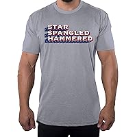 Star Spangled Hammered, Funny 4th of July T-Shirts, Men's Graphic Tees