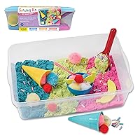 Creativity for Kids Sensory Bin: Ice Cream Shop Playset - Toddler Learning Toys for Kids Ages 3-4+, Kids Pretend Play Ice Cream Set, Kids Gifts for Girls and Boys, Medium
