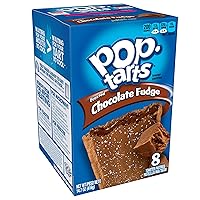 Pop-Tarts Toaster Pastries, Breakfast Foods, Baked in the USA, Frosted Chocolate Fudge, 14.7oz Box (8 Toaster Pastries)
