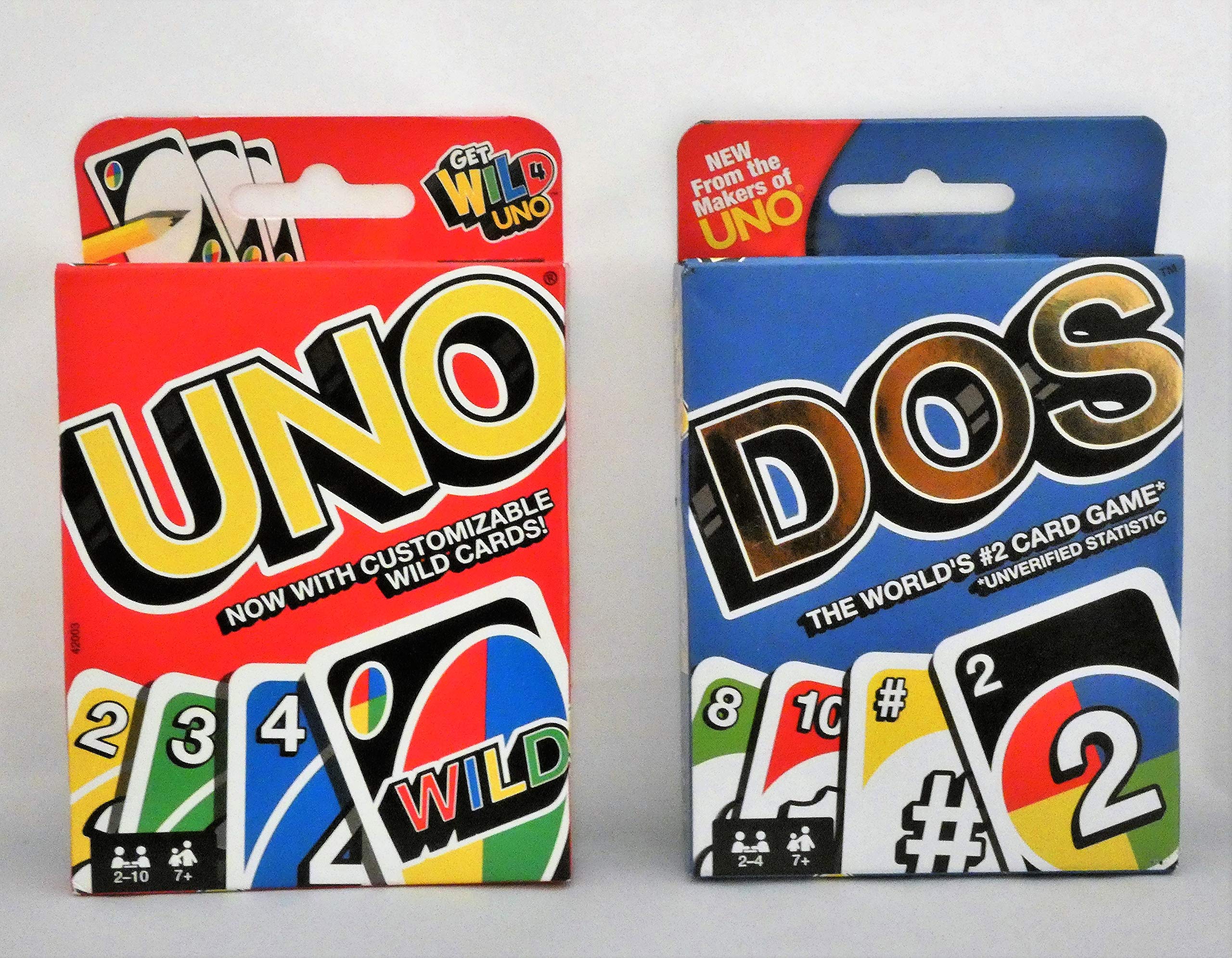 Mattel Uno Card Game Bundled with Dos Card Game, Multicolor