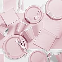 Classic Pink Party Supplies Kit, Serves 24