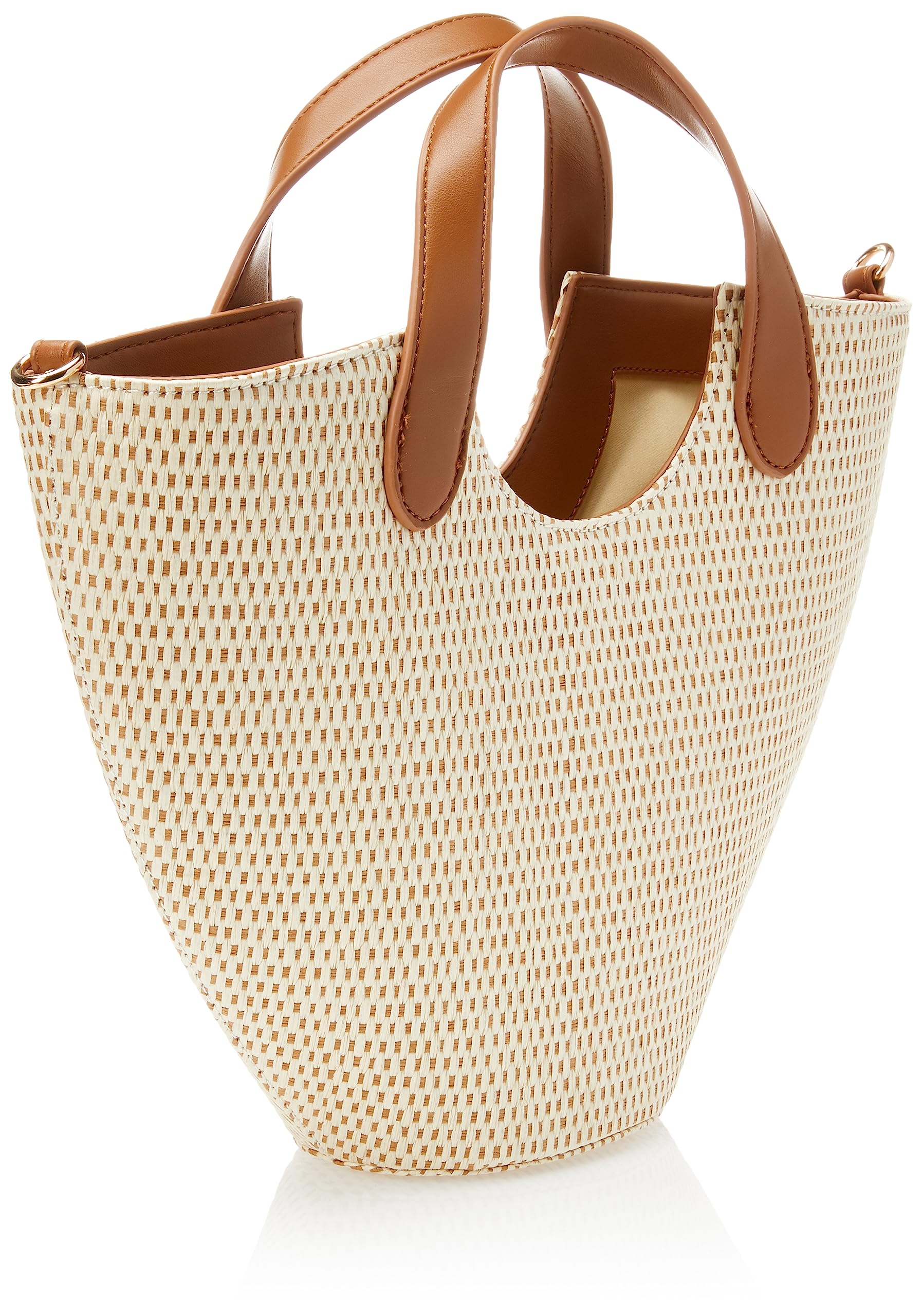 The Drop Women's Jade Straw Tote with Chain Strap