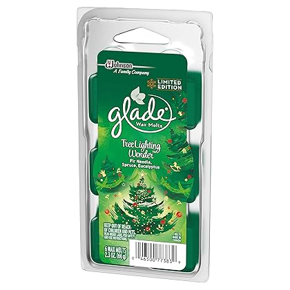 Glade Wax Melts Air Freshener - Limited Edition - Winter Collection 2017 - Tree Lighting Wonder - 6 Count Wax Melts Per Package - Pack of 3 Packages