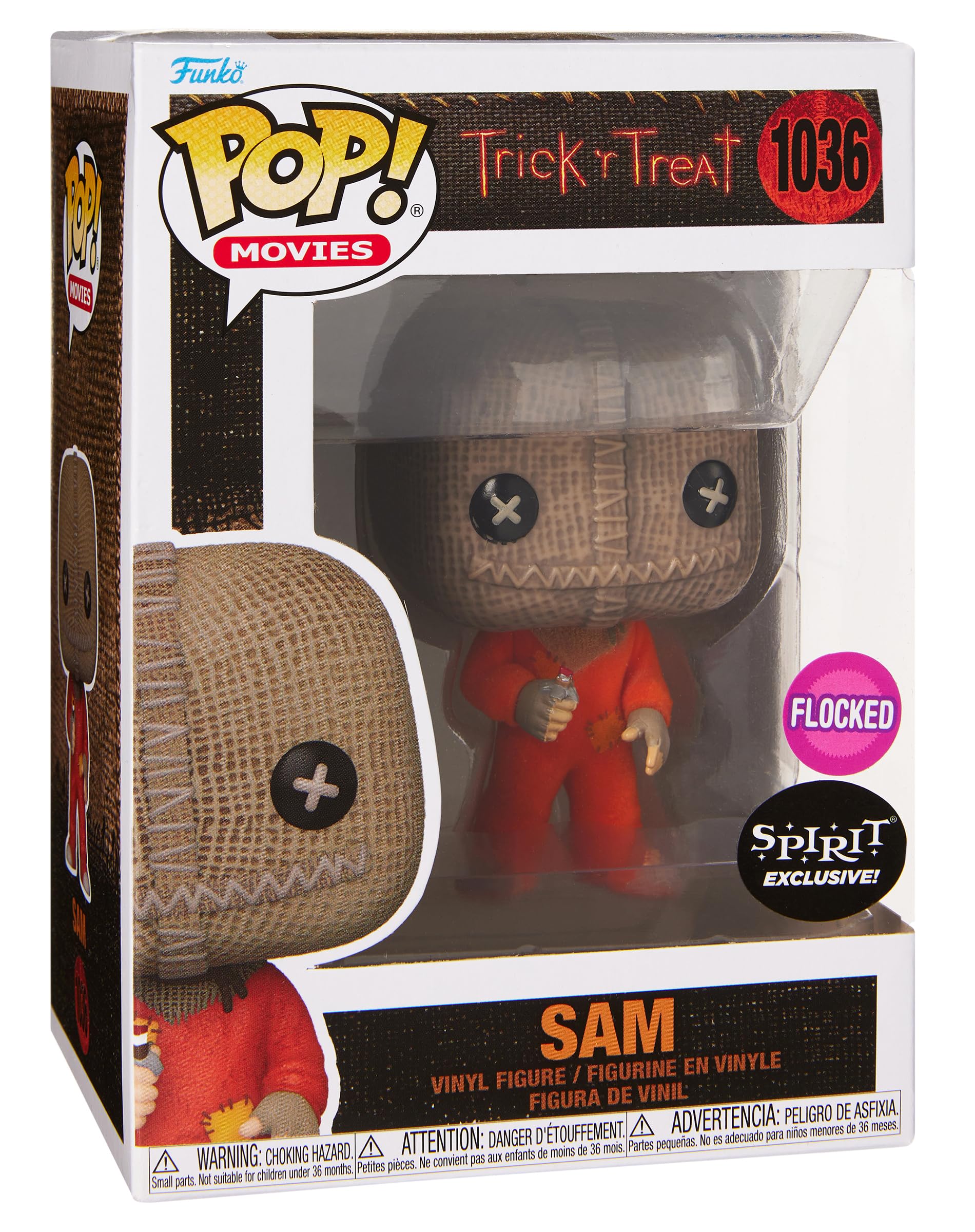 Funko Spirit Halloween Trick 'r Treat Sam with Razor Flocked POP! Figure | Horror Collectible