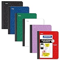 Five Star Composition Notebooks, 6 Pack, College Ruled Paper, 9-3/4