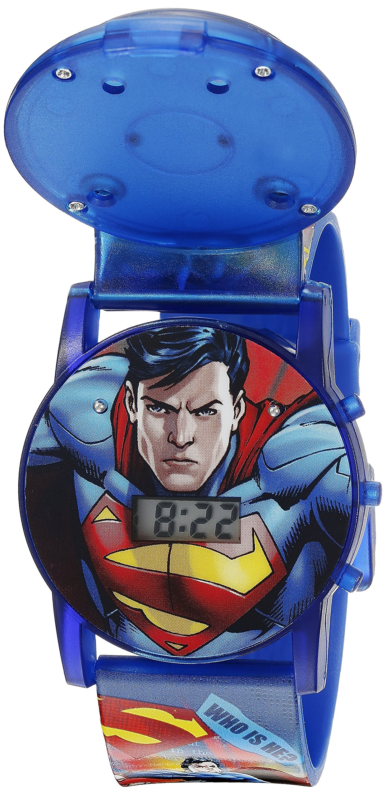 Accutime DC Comics Superman Kids' Digital Display Analog Quartz Blue Watch [SUP6000SR]