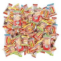 Efrutti Gummy Hamburger and Hotdog - 70-Piece Burger Gummies Candy Mega Mix with Hot Dogs, Hamburgers, and Cola Flavors - the Ultimate Picnic Party Treat, Unwrap the Sweetness of Hot Dog Gummies