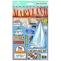 Paper House Productions Travel Maryland 2D Stickers, 3-Pack