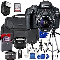 Canon Intl. EOS 4000D DSLR Camera with EF-S 18-55mm F/3.5-5.6 III Lens, ActionPro Bundle Includes 64 GB SanDisk Memory Card, Tripods, Flash, Bag, Filters and More (Large Kit) A (Renewed)