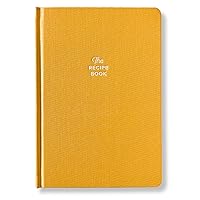 KUNITSA CO. Recipe Notebook - Keepsake Gift. Hardcover Blank Recipe Book to Write in Your Own Recipes, with Journaling Prompts about the Chef. 100 recipes (Mustard Yellow)