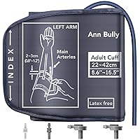 Blood Pressure Cuff Compatible with Most Omron BP Monitor, Large Blood Pressure Cuff Arm, Ann Bully 8.6''-16.5'' Replacement Cuff for Big Arm, Blood Pressure Cuff for Big Arm-Replacement Cuff Only