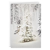 Hallmark Boxed Christmas Cards, Snowy Glowy Tree (16 Cards and Envelopes)