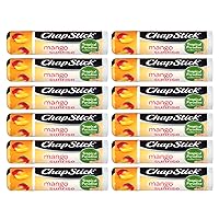 ChapStick Tropical Paradise (Mango Sunrise Flavor, 0.15 Ounce) Lip Balm Tube, Skin Protectant, Lip Care, (1 Tray, 12 Sticks)