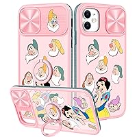 Joyleop (2in1 for iPhone 12/12 Pro Case Cartoon Cute for Girls Women Teen Kids Girly Phone Covers Fun Unique Kawaii Pattern Design with Slide Camera Cover+Ring Holder for Apple i Phone12 6.1