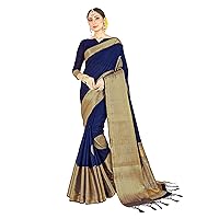 Elina fashion Sarees for Women Banarasi Art Silk Woven Sari - Indian Diwali Gift Festival Saree & Unstitched Blouse