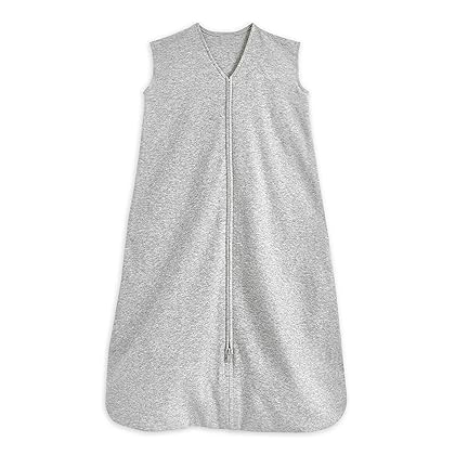 HALO Sleepsack, 100% Cotton Wearable Blanket, Swaddle Transition Sleeping Bag, TOG 0.5, Heather Grey, Large