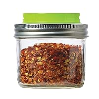 Jarware Spice Lid for Regular Mouth Mason Jars, Green