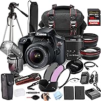 Canon Rebel T100 (EOS 4000D) w/18-55mm + 128GB Extreme Speed Card, Camera Case, Tripod,TTL Speedlite, Spare Battery, Filter Kit, and More (Extreme Pro-Bundle)