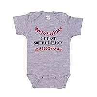 My First Softball Season/Sporty Baby Outfit/Unisex Newborn Onesie