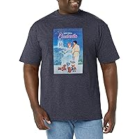 Disney Big & Tall Princesses Cinderella Poster Men's Tops Short Sleeve Tee Shirt