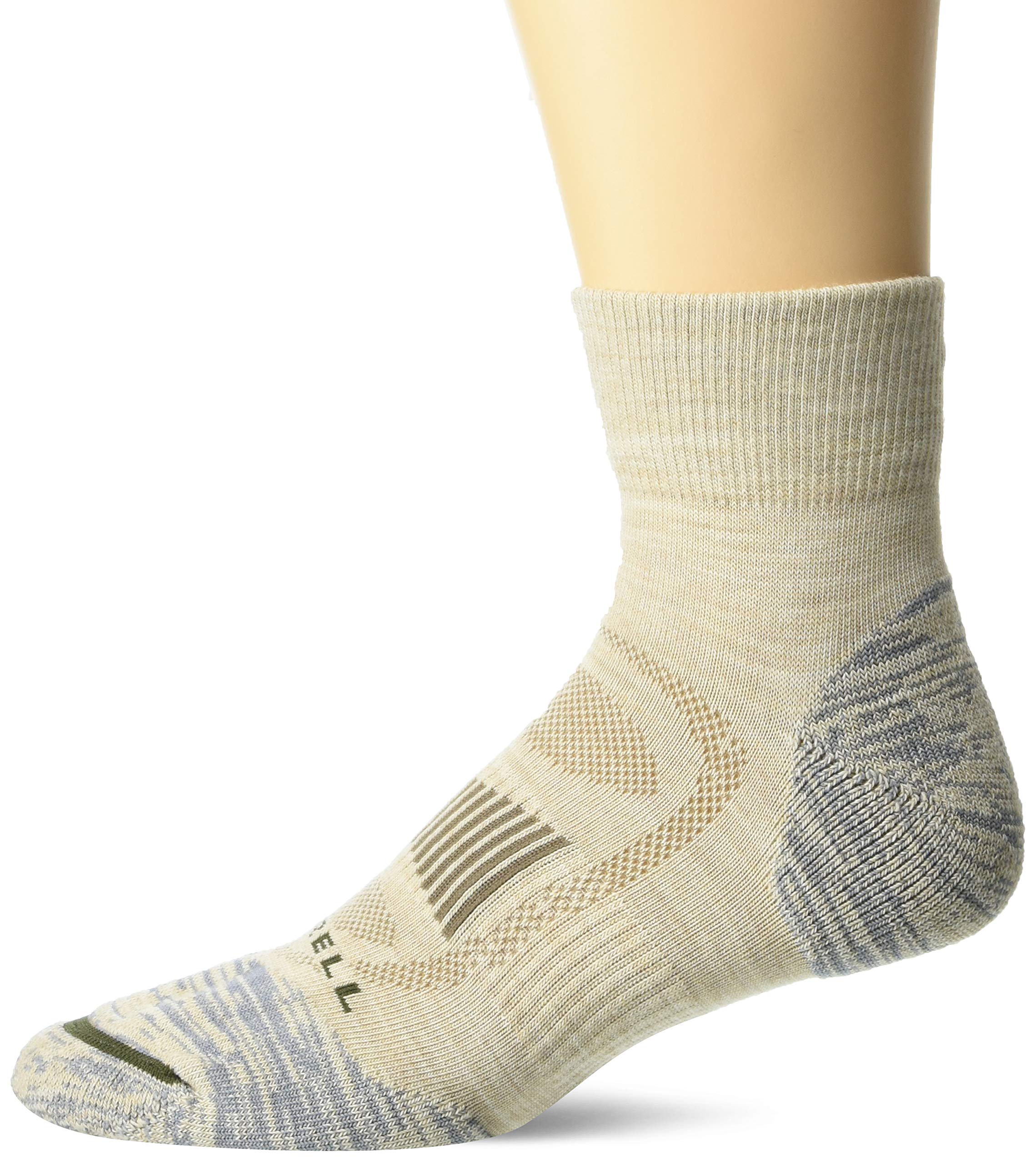 Merrell Unisex-adults Men's and Women's Zoned Cushioned Wool Hiking Socks - Unisex Arch Support Band and Breathable Mesh