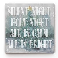 Silent Night Gallery Wrapped Canvas Christmas Wall Art, 32x32