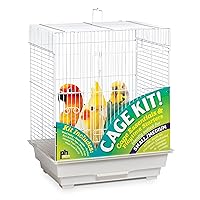 Prevue Hendryx 91320 Square Roof Bird Cage Kit, White, 5/8