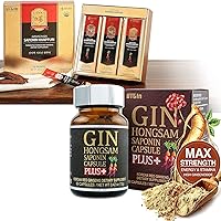 Korean Red Ginseng Extract 3000mg and Capsules Bundle - Saponin Hanppuri + Gin Hongsam - Natural Energy Supplements for Immune Support, Stress Relief, Focus & Mental Clarity with Ginsenoside Rg3
