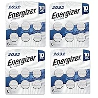 Energizer CR2032 Batteries, 3V Lithium Coin Cell 2032 Watch Battery,White (24 Count)
