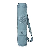 Gaiam Yoga Mat Bag – Full Zip Cargo Yoga Mat Carrier Bag – Adjustable Strap, Front & Back Pockets (25”L x 6” Diameter)
