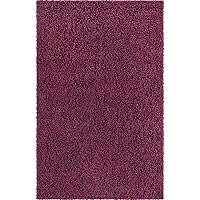 Solid Shag Collection Area Rug (5' 3