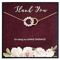 Thank You for Being My Unpaid Therapist Necklace Gift for Sister Gift for Galentine Gift for Friendship Jewelry