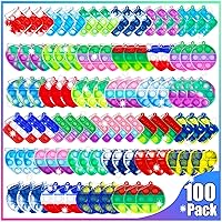 100 Pack Pop Mini Keychain,Fidget Sensory Toys,Stress Anxiety Relief Sensory Toys for Kids Adults ADHD ADD Autism,Party Favors Classroom Exchange Gifts Game Prizes