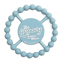 Bella Tunno Happy Teether – Soft & Easy Grip Baby Teether Toy, Silicone Teether Ring to Help Soothe Gums, Non-Toxic and BPA Free, Be Groovy