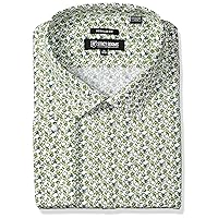 STACY ADAMS Men's Big and Tall Floral Vines Classic Fit Dress Shirt