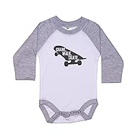 Skateboarding Onesie/Crawl Walk Skate/Raglan Bodysuit/Gift For Newborn